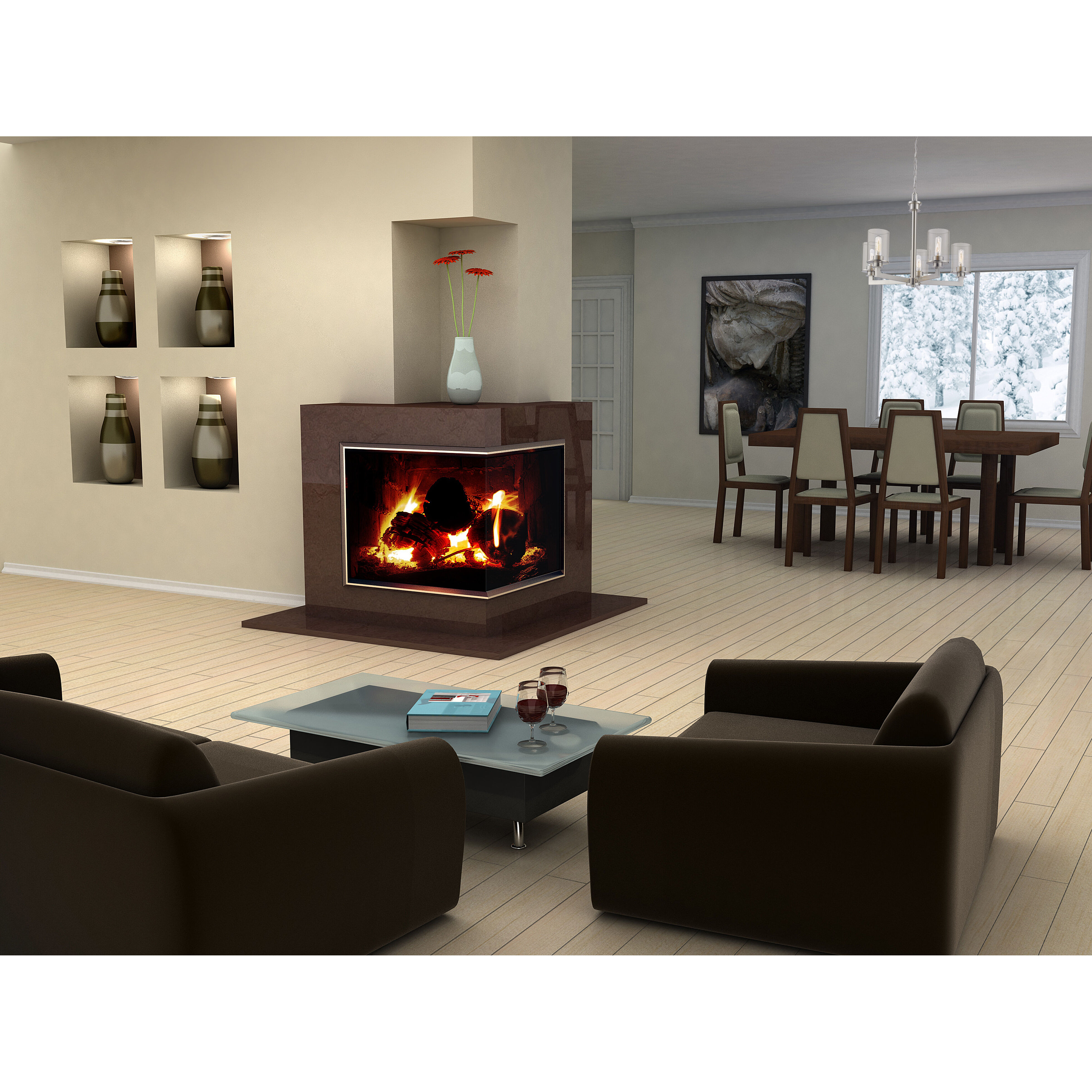 Savannah 5 Light 24 inch Brushed Nickel Chandelier Ceiling Light