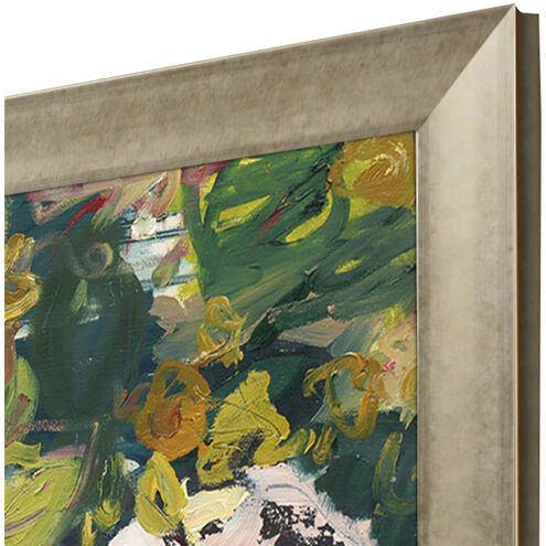Florals Pink and Green and Multi and Yellow Framed Art