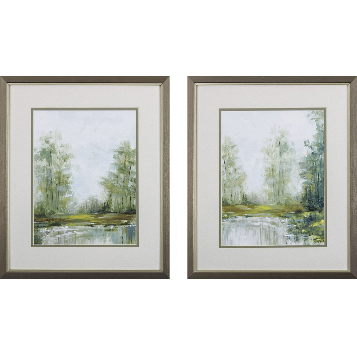 Landscapes Green and Blue and Brown Framed Art, Propac