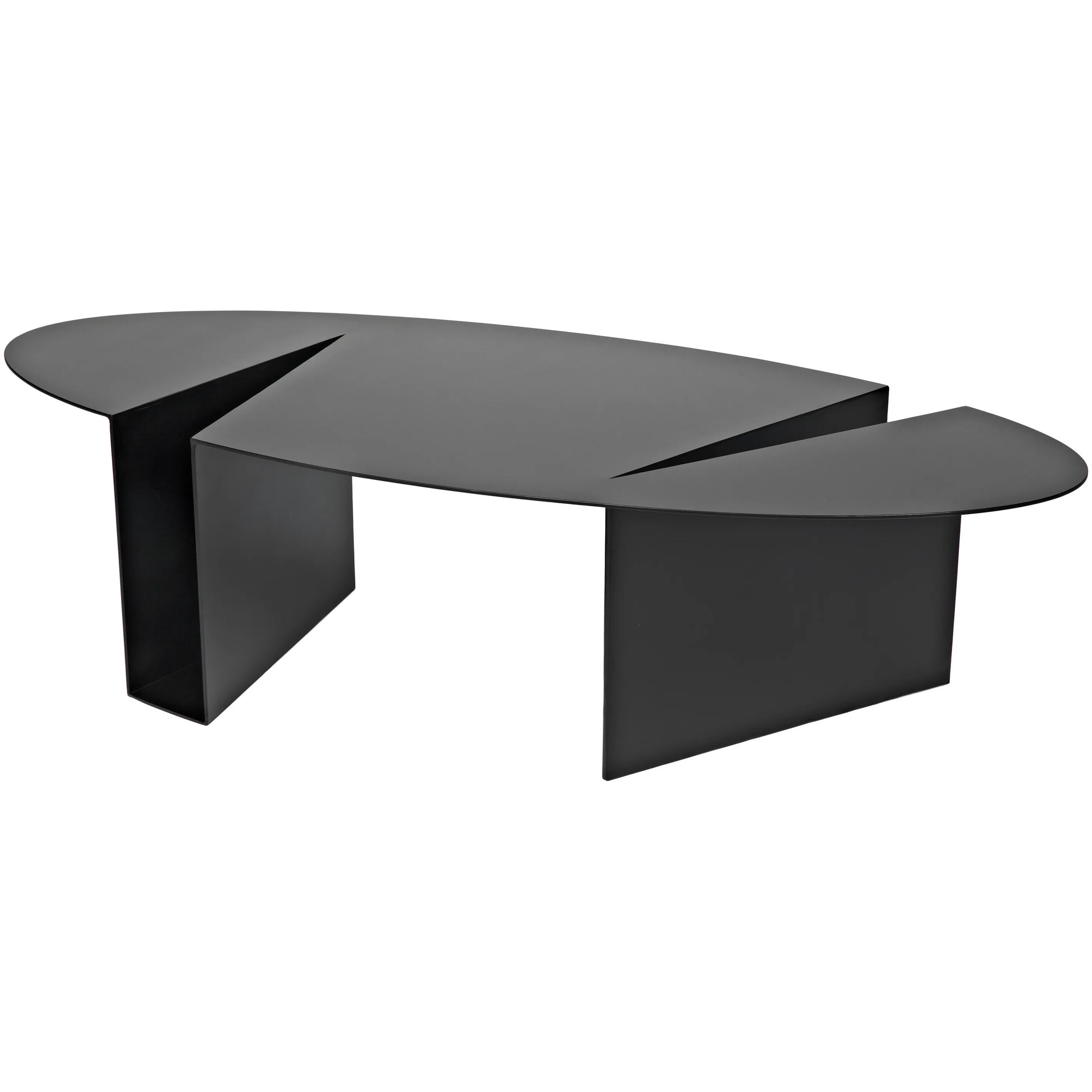 Minerva 66 X 29.5 inch Matte Black Coffee Table