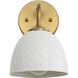 Shepard 1 Light 6.25 inch Modern Brass Wall Sconce Wall Light in Matte White