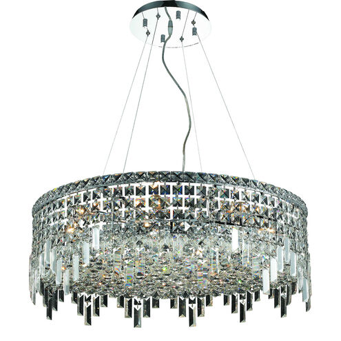 Maxime 12 Light 28 inch Chrome Dining Chandelier Ceiling Light in Royal Cut