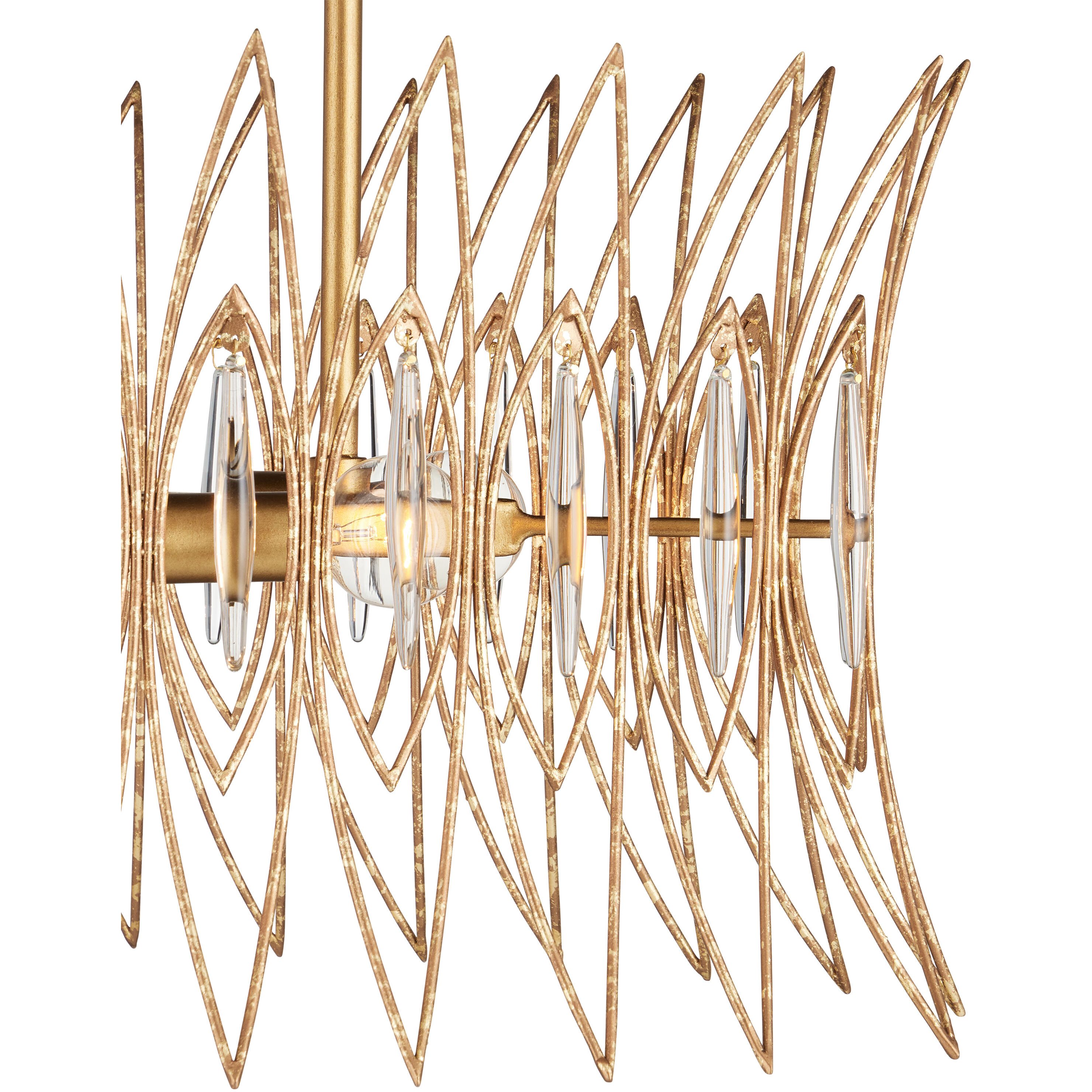 Marquise 8 Light 40 inch Clear/Luxor Gold Chandelier Ceiling Light