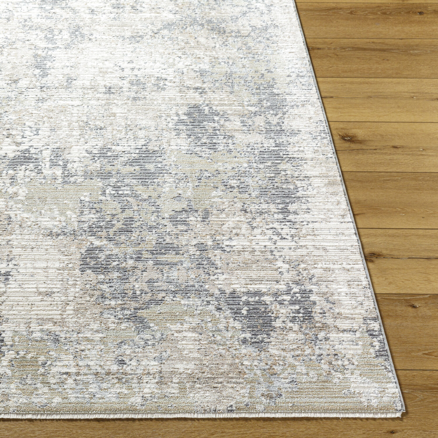 Presidential 38.98 X 24.02 inch Metallic - Silver/Ash/Silver/Sage Machine Woven Rug in 2 x 3.25