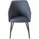 Milford Upholstery: Dark Blue; Base: Black Dining Chair