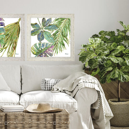 Spectrum Palm Fronds 28 X 28 inch Non-Glass Framed Art