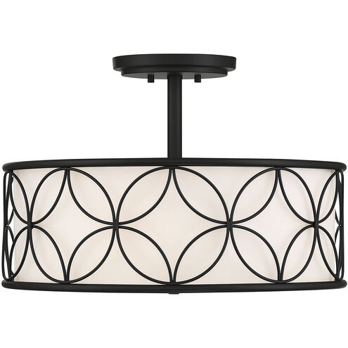 Reid 4 Light 20 inch Matte Black Semi-Flush Ceiling Light, Essentials