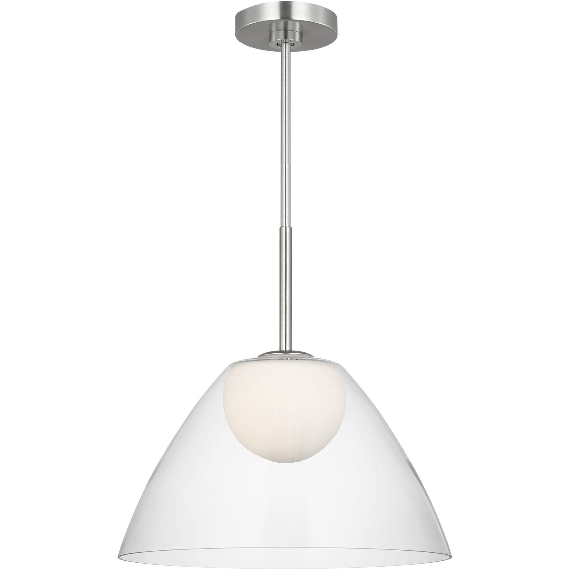 Drew & Jonathan Suma 1 Light 16 inch Brushed Nickel Pendant Ceiling Light, Medium