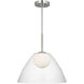 Drew & Jonathan Suma 1 Light 16 inch Brushed Nickel Pendant Ceiling Light, Medium