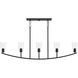 Jheni 5 Light 46 inch Matte Black Linear Chandelier Ceiling Light