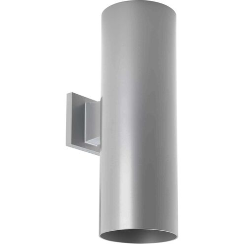 Cylinder Outdoor Wall Cylinder in Metallic Grey, LED Lamping, Progress LED