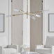 AERIN Casoria LED 45.75 inch Hand-Rubbed Antique Brass Radial Chandelier Ceiling Light, XL