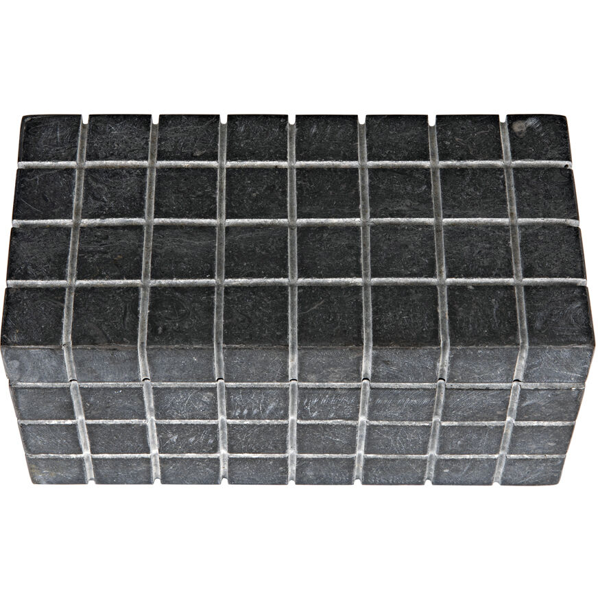 Berlin 9 X 4.5 inch Black Marble Box, Set of 2