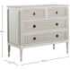 Caroline Cerused White and Painted Burlap Chest