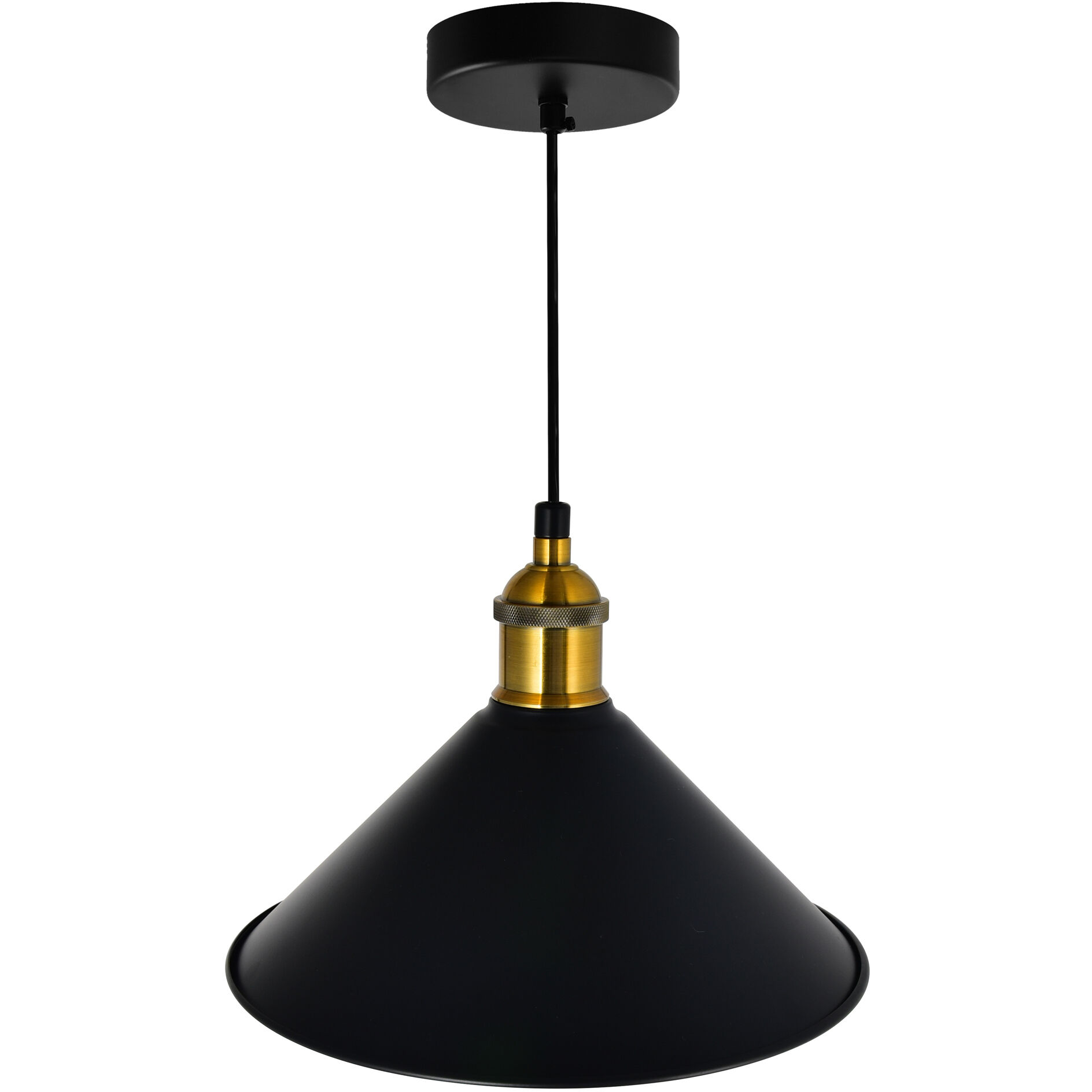 Brave 1 Light 8 inch Black Down Mini Pendant Ceiling Light