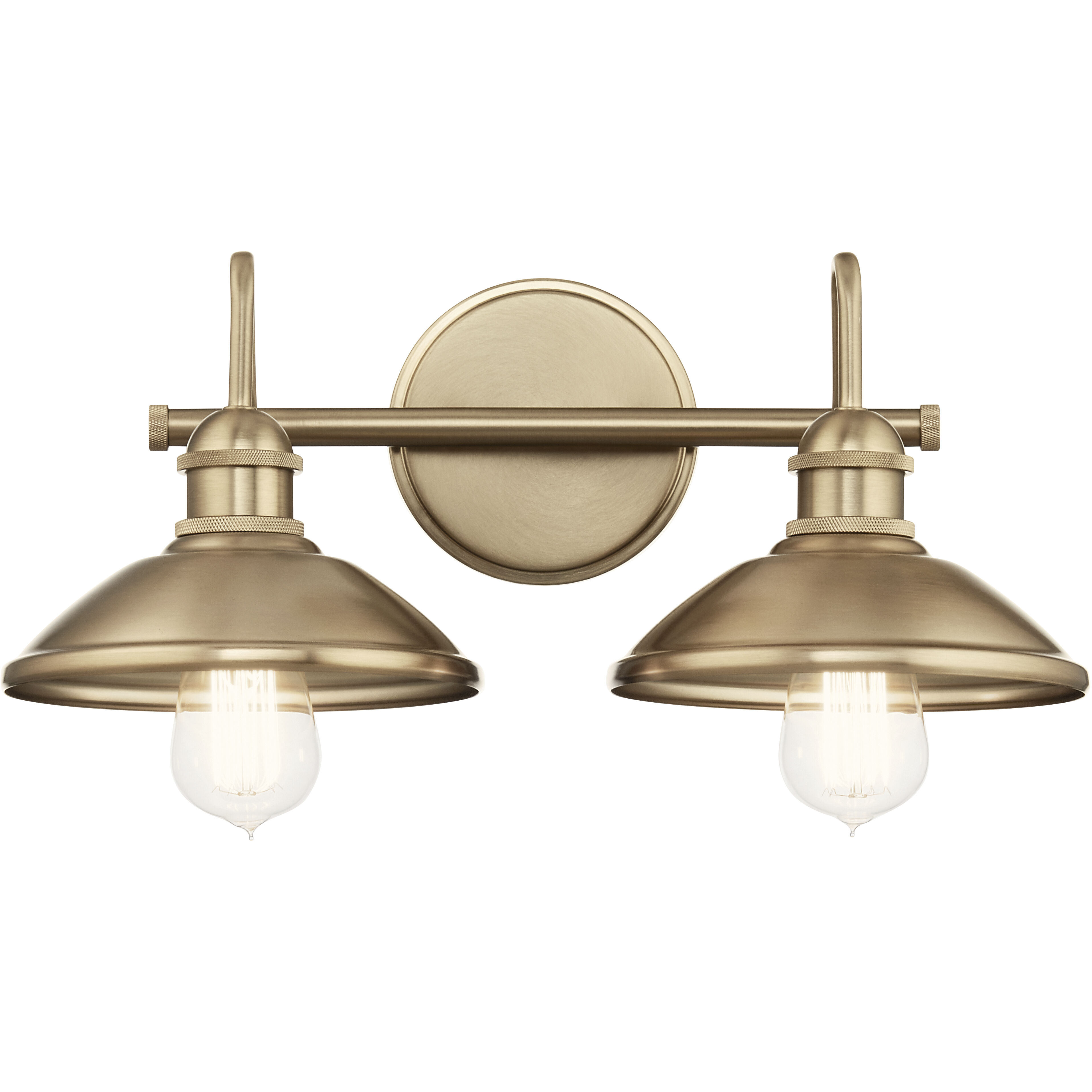 Clyde 2 Light 17 inch Champagne Bronze Bath Vanity Light Wall Light
