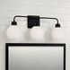 Tanner 3 Light 24.5 inch Matte Black Vanity Light Wall Light