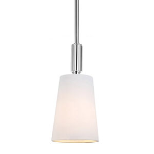 Golly 1 Light 5 inch Polished Nickel Pendant Ceiling Light White Fabric
