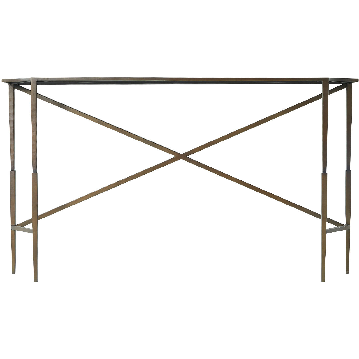 Fennick 60 X 10 inch Brass / Forged Black Iron Console Table
