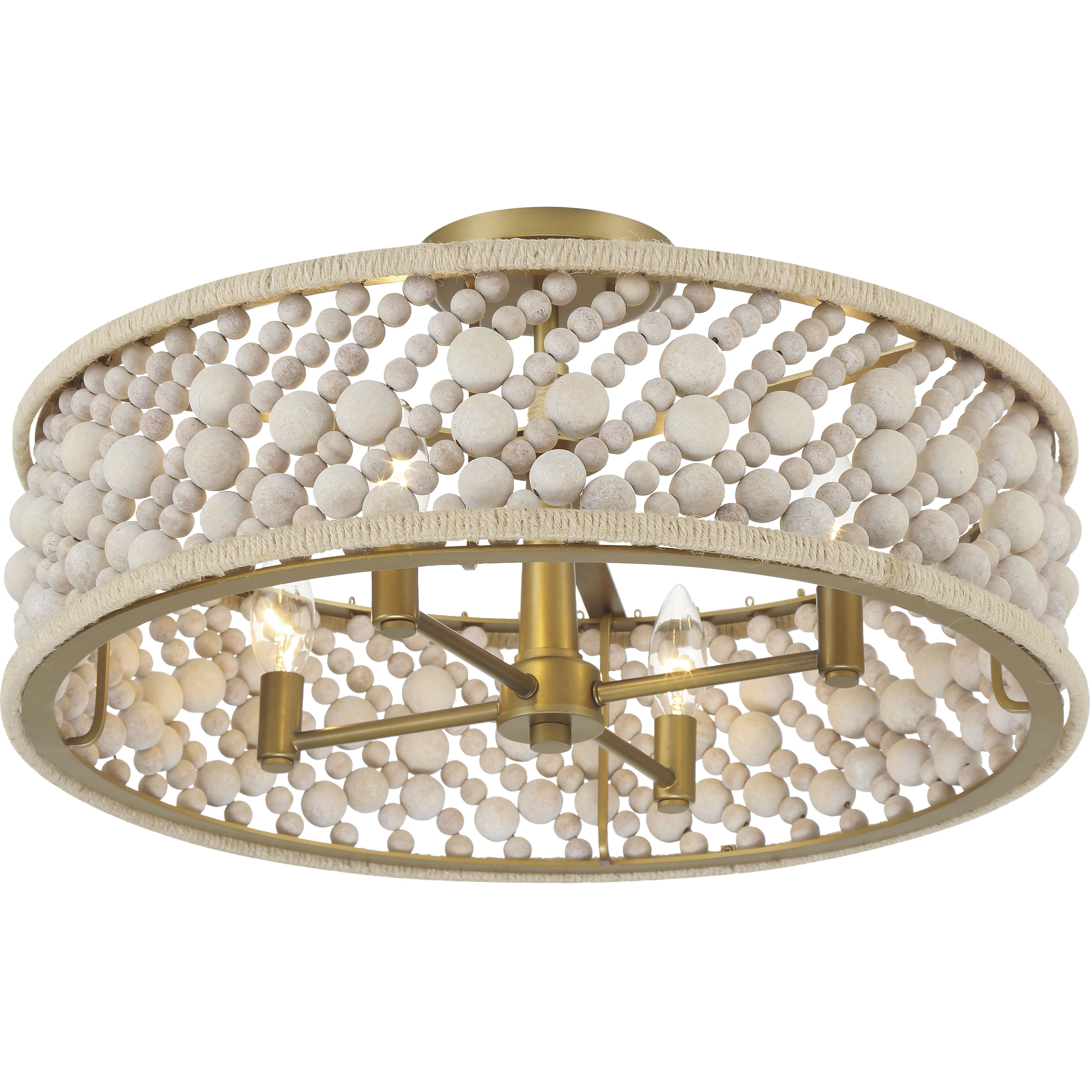 Horsmore 4 Light 20.25 inch Legacy Brass Semi Flush Ceiling Light