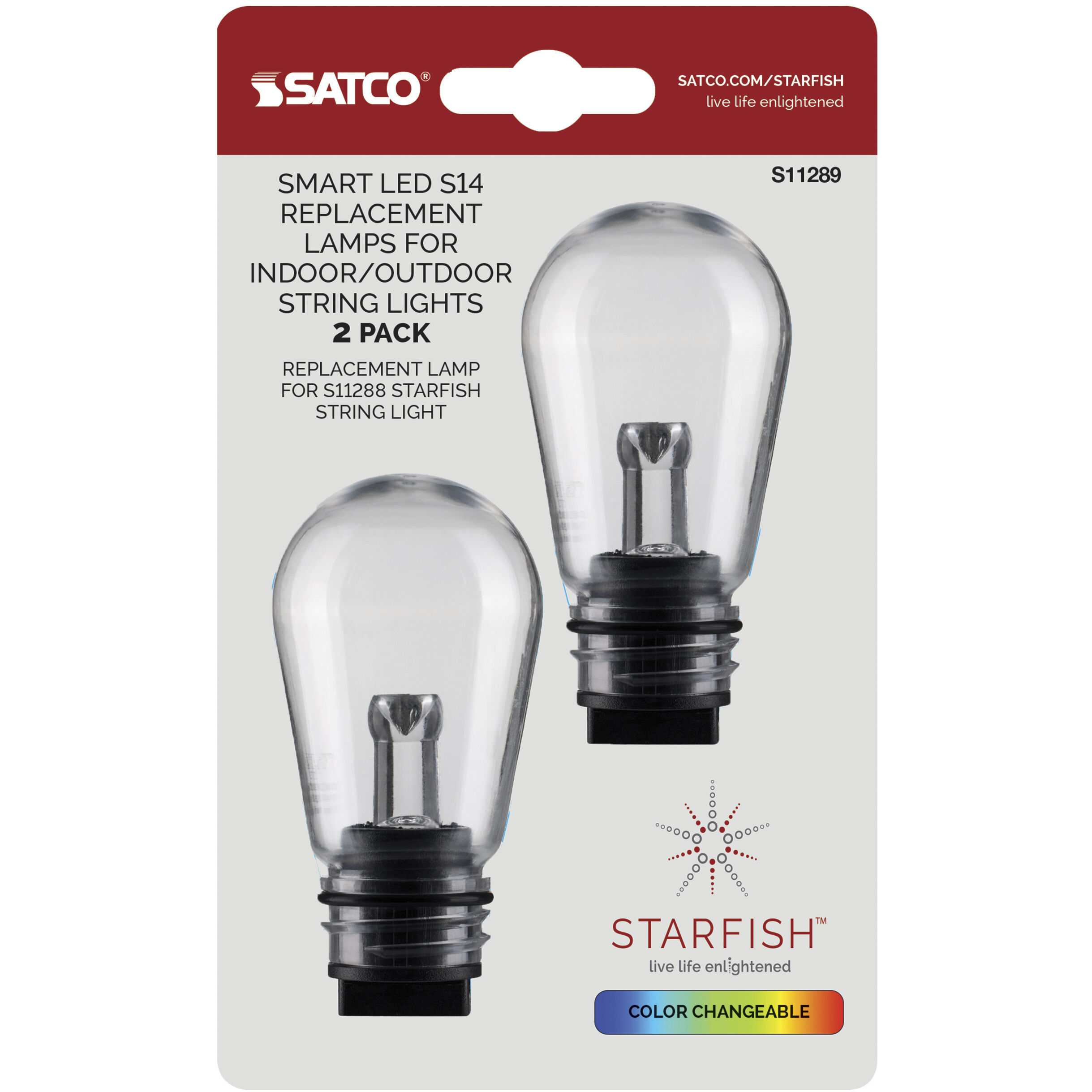 Starfish IOT LED S14 4-Pin 1 watt 2700K Replacement String Lamp