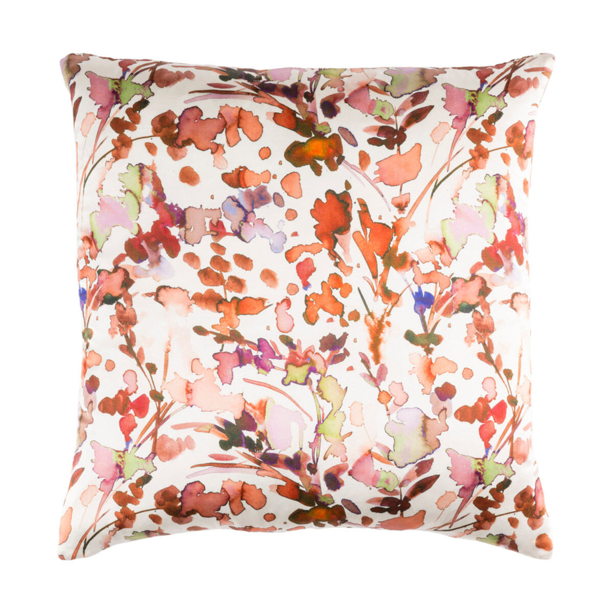 Naida 20 X 20 inch White and Burnt Orange Throw Pillow