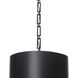 Alston 6 Light 20 inch Matte Black and White Pendant Ceiling Light in Matte Black with White