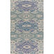 Wanderer 36 X 24 inch Blue and Gray Area Rug, Wool