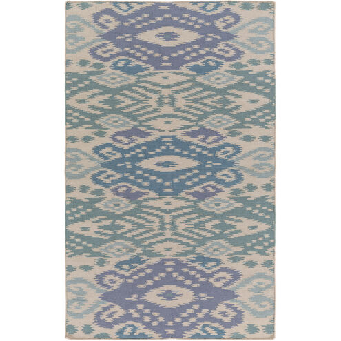 Wanderer 120 X 96 inch Blue and Gray Area Rug, Wool