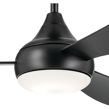 Ample 54 inch Satin Black Ceiling Fan