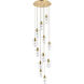 Hana 12 Light 22 inch Gold Pendant Ceiling Light