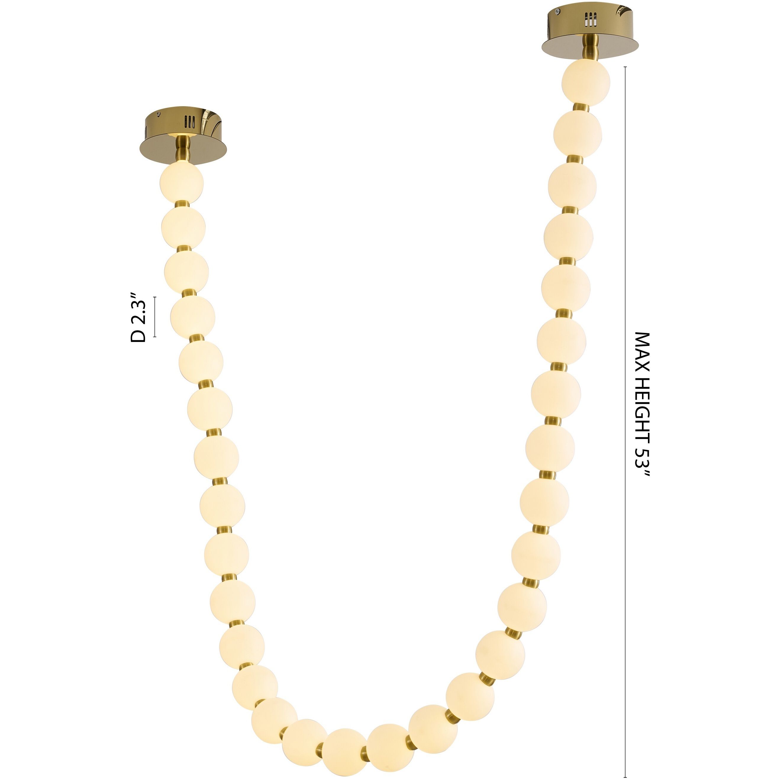 Canada LED 2.3 inch Brass Chandelier Ceiling Light