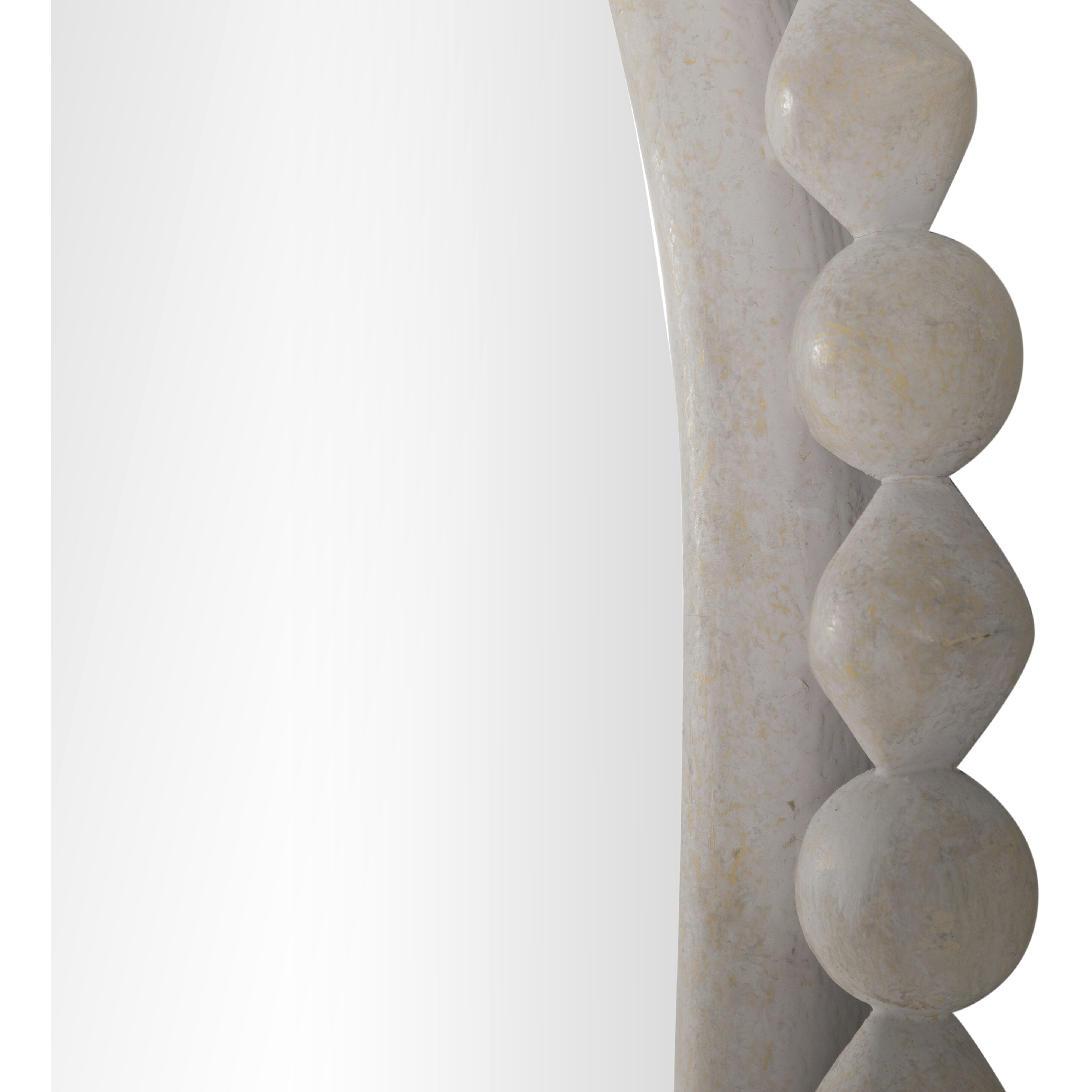 Belle 42 X 27.5 inch White & Ivory Mirror