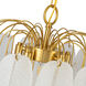 Alessia 4 Light 16.5 inch Brushed Brass and White Chandelier Ceiling Light