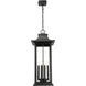 Tiberius 6 Light 12 inch Black Outdoor Chain Mount Ceiling Fixture