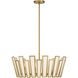 Ricochet 5 Light 24 inch Soft Brass Pendant Ceiling Light
