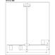 Calumet 3 Light 32 inch Matte Black and Polished Nickel Linear Chandelier Ceiling Light