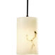 LumenAria LED 4 inch Dark Bronze Pendant Ceiling Light in 700 Lm LED, Black Cord, Cylinder with Flat Rim