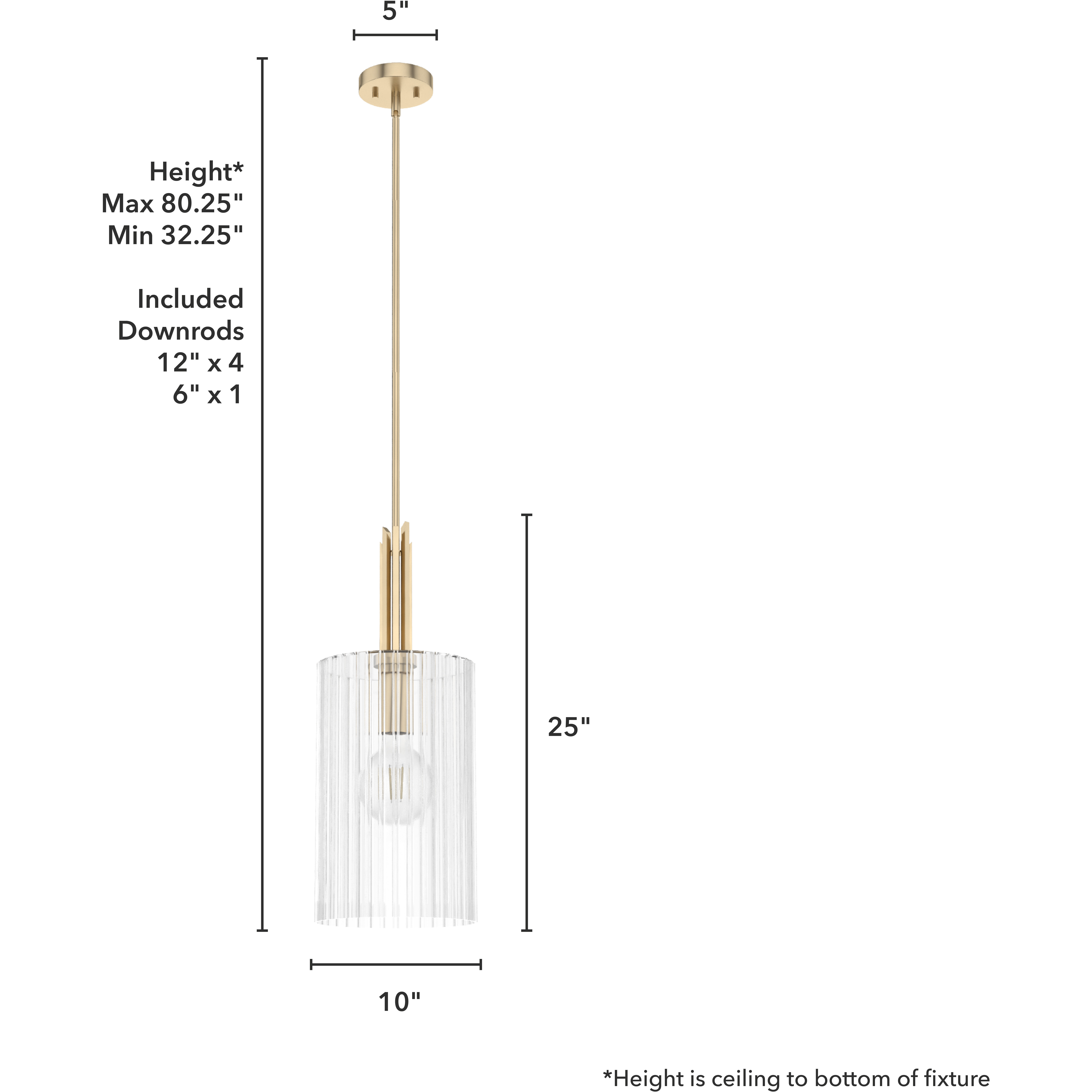 Gatz 1 Light 25 inch Alturas Gold Pendant Ceiling Light
