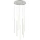 Chute LED 19 inch White Multi-Pendant Ceiling Light