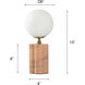 Amabel 13 inch 15 watt Pink Marble Table Lamp Portable Light