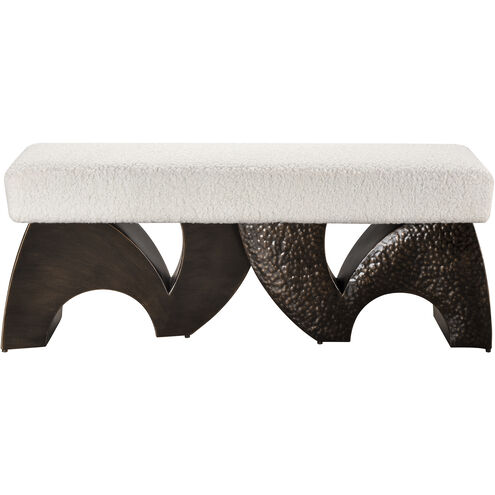Timber Aged Bronze with White Bench