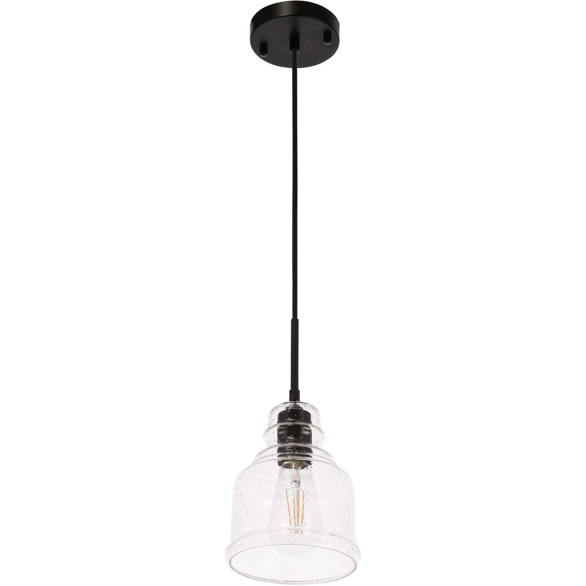 Pierce 1 Light 6 inch Black Pendant Ceiling Light