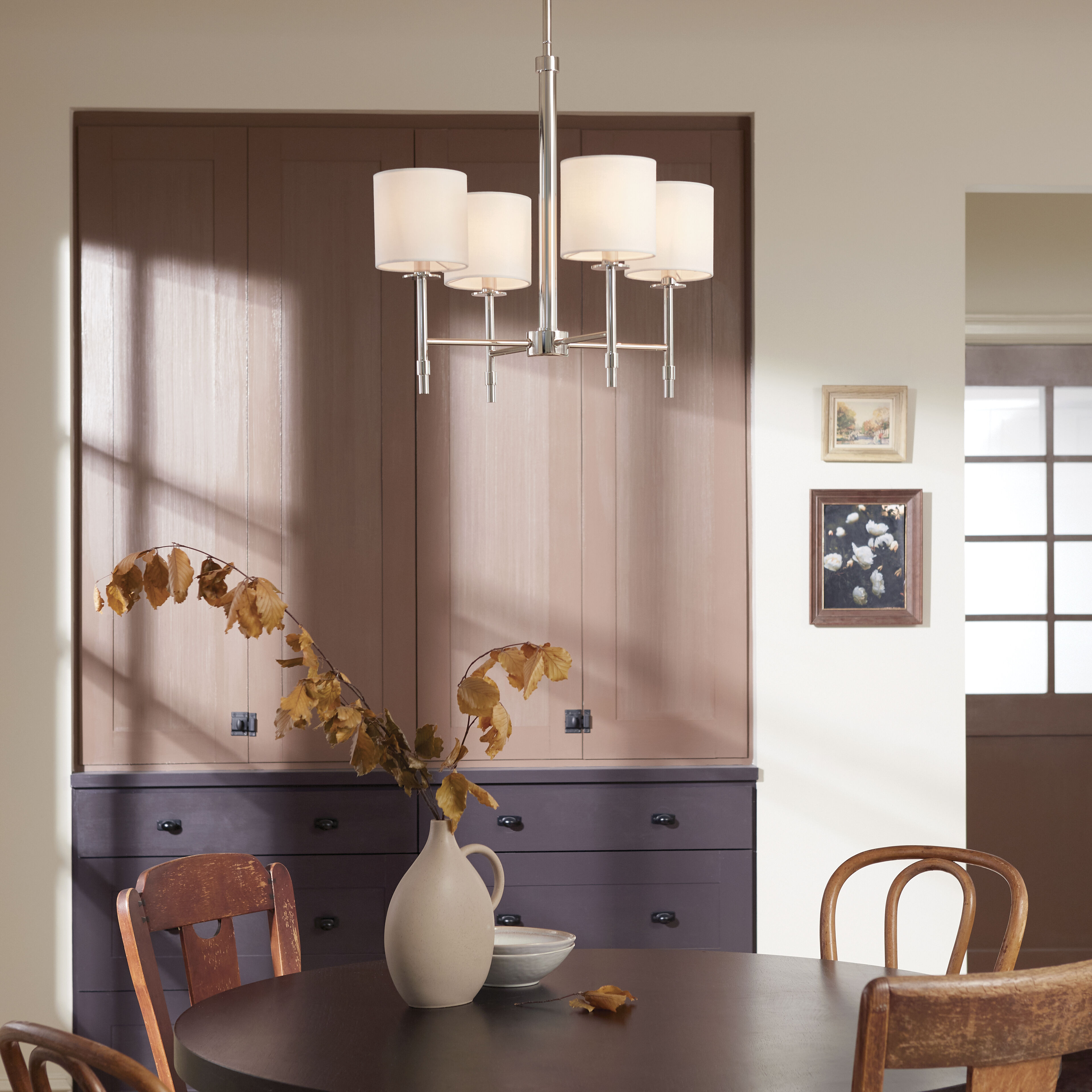 Ali 4 Light 20 inch Polished Nickel Chandelier Ceiling Light