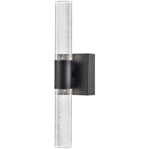 Purist LED 4.75 inch Matte Black with Clear Bubble Vanity Light Wall Light