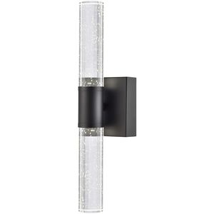Purist LED 4.75 inch Matte Black with Clear Bubble Vanity Light Wall Light