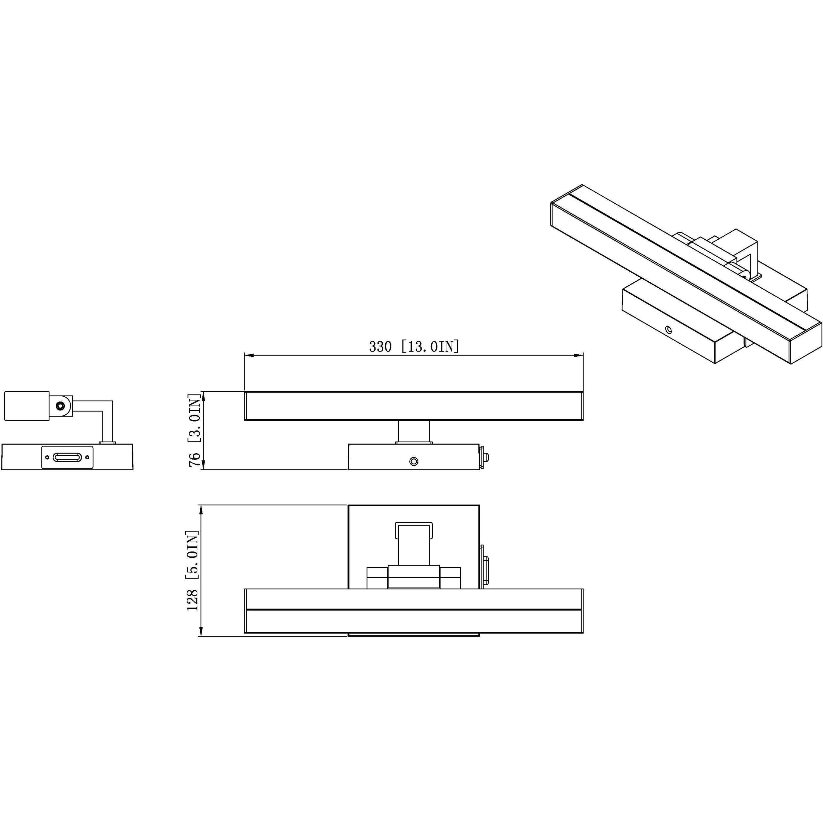 Liam LED 13 inch Brushed Nickel Vanity Wall Light