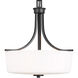 Kemal 3 Light 16 inch Midnight Black Pendant Ceiling Light