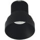 Iolite Black with Black Recessed Light in 800, Comfort Dim, Round Trimless Reflector