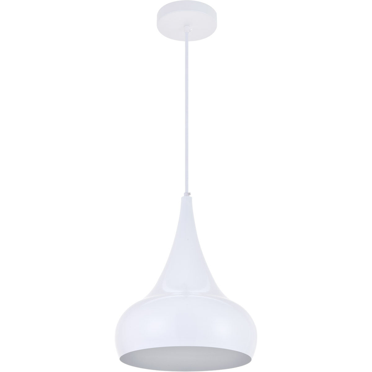 Circa 1 Light 11.5 inch White Pendant Ceiling Light